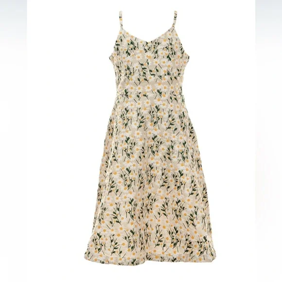 GB Girls Sleeveless Floral Embroidered Midi Dress Sz 12 NWT | Gianni Bini Dress- - Picture 1 of 15